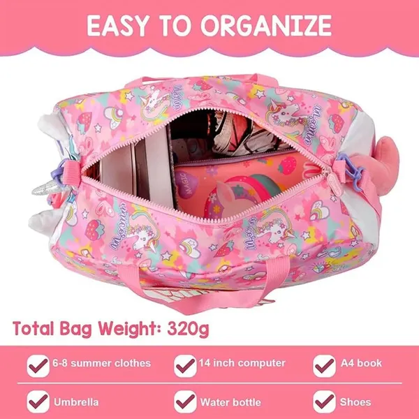 Unicorn_Theme_3D_Designer_Duffel_Handbag_&_Shoulder_Bag,_Weekender_Overnight_Bag,_Kids_&_Teenagers_Swimming_Duffle_Bag,_Large_-_18_x_8.4_x_9.4_Inches,_Purple