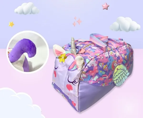 Unicorn_Theme_3D_Designer_Duffel_Handbag_&_Shoulder_Bag,_Weekender_Overnight_Bag,_Kids_&_Teenagers_Swimming_Duffle_Bag,_Large_-_18_x_8.4_x_9.4_Inches,_Purple
