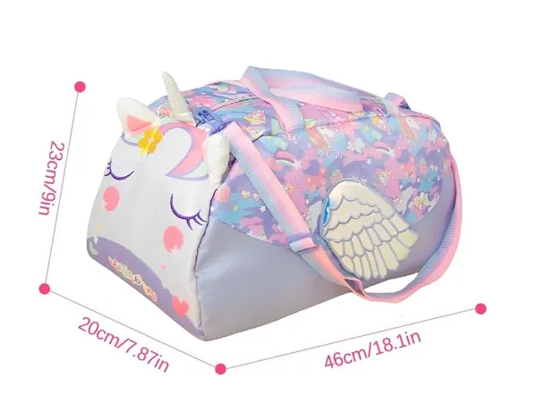 Unicorn_Theme_3D_Designer_Duffel_Handbag_&_Shoulder_Bag,_Weekender_Overnight_Bag,_Kids_&_Teenagers_Swimming_Duffle_Bag,_Large_-_18_x_8.4_x_9.4_Inches,_Purple