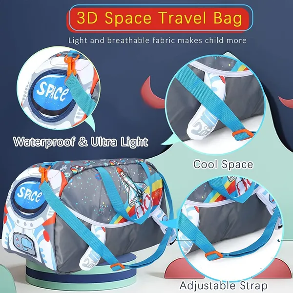 Space_Astronaut_Theme_Designer_Duffel_Handbag_&_Shoulder_Bag,_Weekender_Overnight_Bag,_Kids_&_Teenagers_Swimming_Duffle_Bag,_Large_-_18_x_8.4_x_9.4_Inches,_Blue