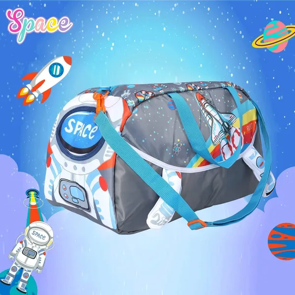 Space_Astronaut_Theme_Designer_Duffel_Handbag_&_Shoulder_Bag,_Weekender_Overnight_Bag,_Kids_&_Teenagers_Swimming_Duffle_Bag,_Large_-_18_x_8.4_x_9.4_Inches,_Blue