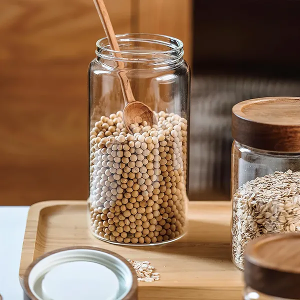 550_ML_Borosilicate_Glass_Kitchen_Storage_Round_Jars_Container_With_Wooden_AirTight_Lid_Jar_Canister_Set,_3_Pieces