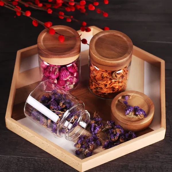 Pack_of_2,_550_ML_&_350_ML_Airtight_Borosilicate_Glass_Kitchen_Storage_Round_Jars_Container_With_Wooden_Air_Tight_Scew-on_Lid_Cookie_Jar,_Clear