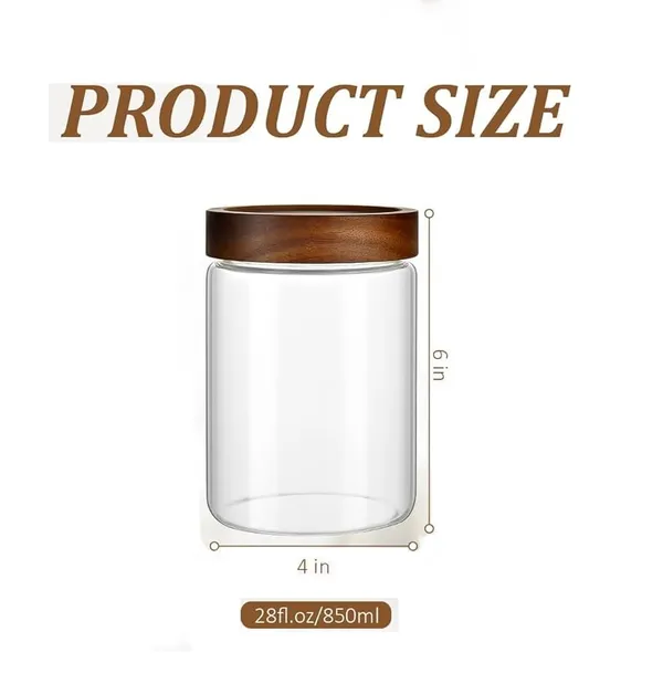 850_ML_Airtight_Borosilicate_Glass_Kitchen_Storage_Round_Jars_Container_With_Screw_On_Wooden_Air_Tight_Lid,_Cookie_Jar_Canister_Set,_3_Pieces