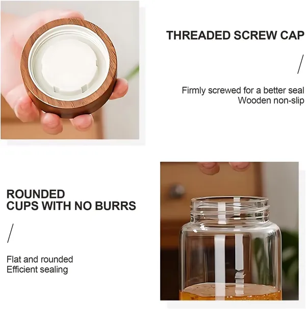 400_ML_Sleek_Borosilicate_Glass_Kitchen_Storage_Round_Container_6_Inch_Glass_Airtight_Cereal_Tea_Coffee_Jars_With_Screw_On_Wooden_Air_Tight_Lid,_Canister_Set,_1_Piece