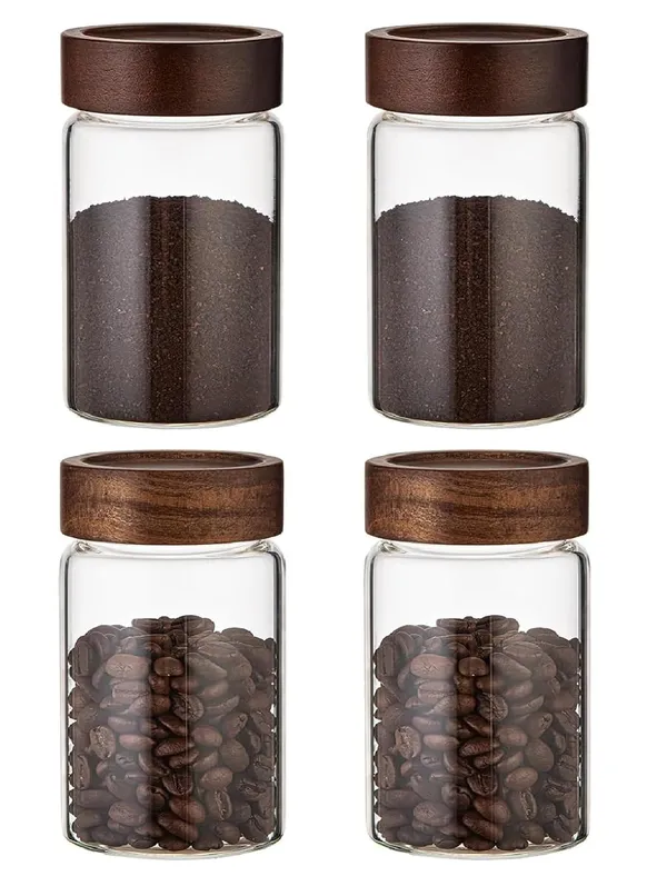 Pack_of_4,_600_ML_Borosilicate_Glass_Kitchen_Storage_Round_Container_6_Inch_Glass_Airtight_Cereal_Tea_Coffee_Jars_With_Screw_On_Wooden_Air_Tight_Lid,_Canister_Set