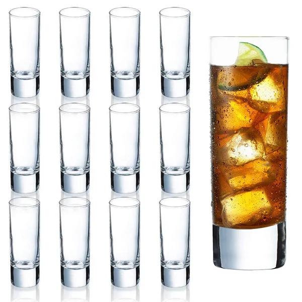 Pack_of_12,_70_ML_Highball_Tall_Tequila_Vodka_Whisky_Shot_Glass,_Peg_Measurer_Glass,_Short_Glass_Set_for_Whiskey,_Tequila,_Vodka,_Clear