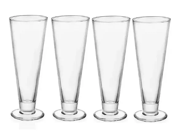 Pack_of_4,_Footed_Pilsner_Beer_Margarita_Glasses-_Tall_Mojito_Tumblers_for_Cold_Drinks_Juice_Smoothie_Milkshake_Dessert_Footed_Slushy_Mug,_410_ML_Clear