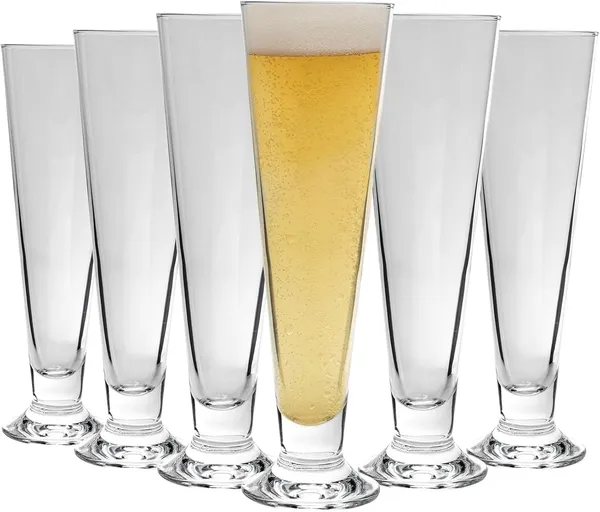 Pack_of_6,_Footed_Pilsner_Beer_Margarita_Glasses-_Tall_Mojito_Tumblers_for_Cold_Drinks_Juice_Smoothie_Milkshake_Dessert_Footed_Slushy_Mug,_410_ML_Clear