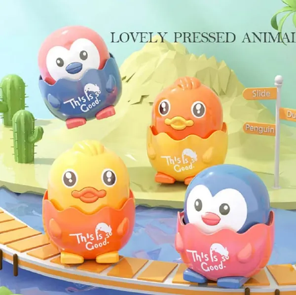 Set_of_3,_Cute_Sliding_Duck_Car_Press_&_Release_Inertia_Press_Run_Slide_Mini_Cartoon_Animal_Wind_Up_Toys_for_Infant_Toddler_Boy_Girl_Toys_for_Kids,_Multicolor