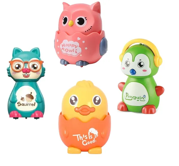 TipToe�_Combo_of_4_Pieces,_Cute_Press_&_Release_Sliding_Mini_Cartoon_Cars_Inertia_Press_Run_Slide_Wind_Up_Toys_Birthday_Return_Gift_for_Toddler_Boy_Girls,_Assorted_Character