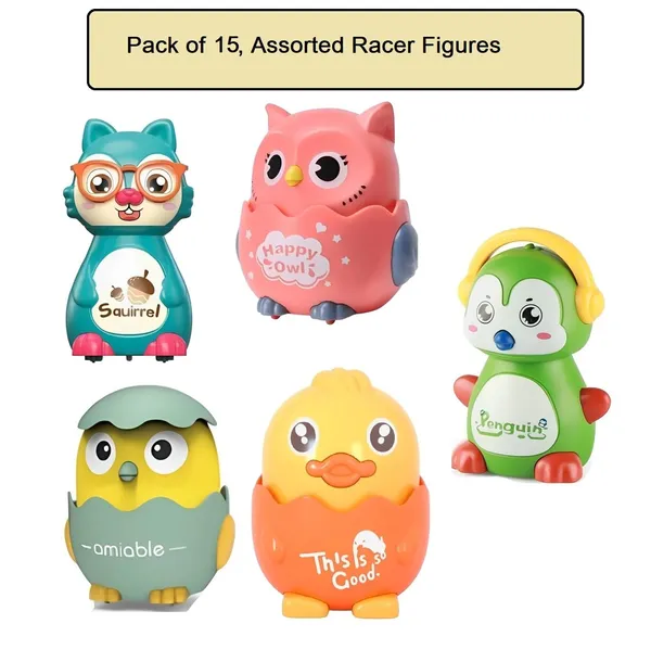 TipToe�_Combo_Pack_of_15_Pieces,_Cute_Press_&_Release_Sliding_Mini_Cartoon_Cars_Inertia_Press_Run_Slide_Wind_Up_Toys_Birthday_Return_Gift_for_Toddler_Boy_Girls,_Assorted_Character