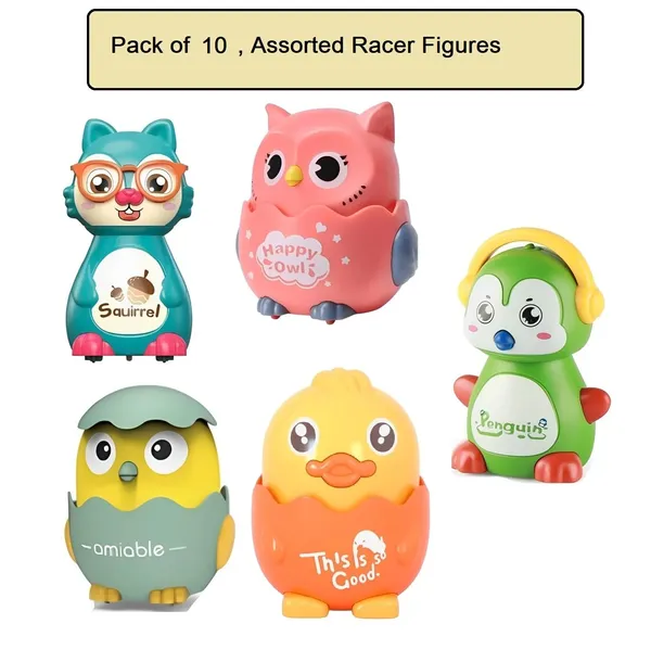 TipToe�_Combo_Pack_of_10_Pieces,_Cute_Press_&_Release_Sliding_Mini_Cartoon_Cars_Inertia_Press_Run_Slide_Wind_Up_Toys_Birthday_Return_Gift_for_Toddler_Boy_Girls,_Assorted_Character