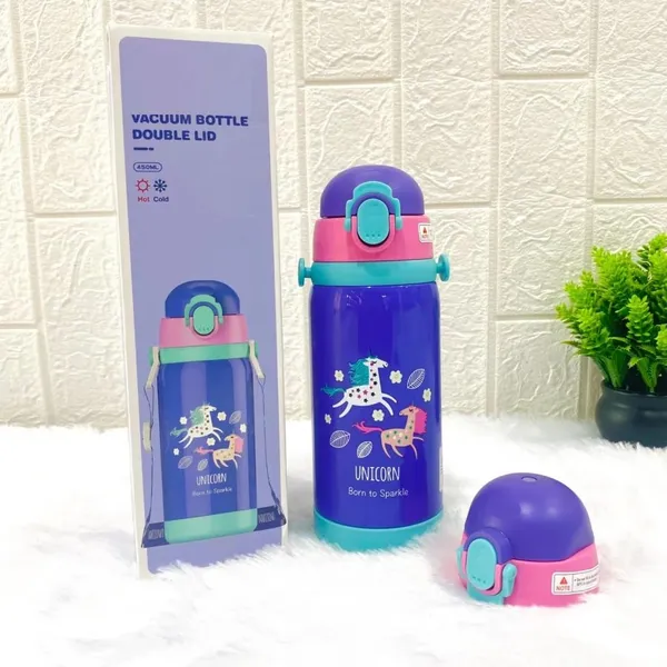 Cute_Unicorn_Theme_Hot_&_Cold_Vacuum_Insulated_Water_Bottle_for_Kids,_Double_Wall_Water_Bottle_with_Dual_Sipper_and_Wide_Mouth_lid_School_Bottle_for_Childrens_Girls,_Purple