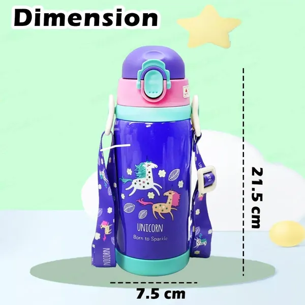 Cute_Unicorn_Theme_Hot_&_Cold_Vacuum_Insulated_Water_Bottle_for_Kids,_Double_Wall_Water_Bottle_with_Dual_Sipper_and_Wide_Mouth_lid_School_Bottle_for_Childrens_Girls,_Purple