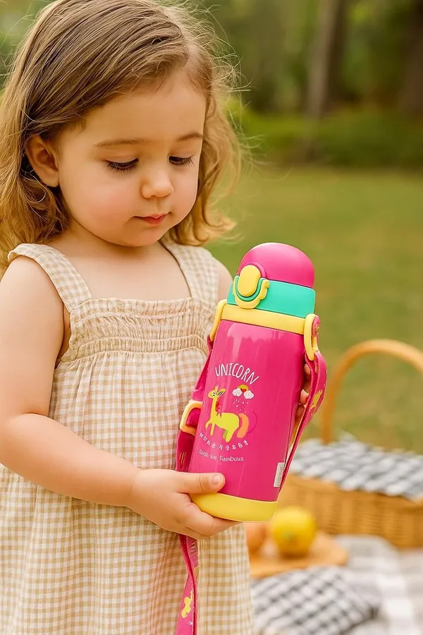Cute_Unicorn_Theme_Hot_&_Cold_Vacuum_Insulated_Water_Bottle_for_Kids,_Double_Wall_Water_Bottle_with_Dual_Sipper_and_Wide_Mouth_lid_School_Bottle_for_Childrens_Girls,_Pink