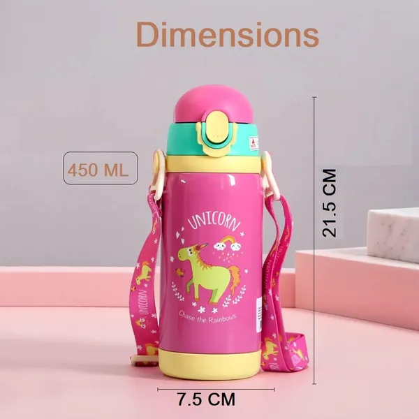 Cute_Unicorn_Theme_Hot_&_Cold_Vacuum_Insulated_Water_Bottle_for_Kids,_Double_Wall_Water_Bottle_with_Dual_Sipper_and_Wide_Mouth_lid_School_Bottle_for_Childrens_Girls,_Pink