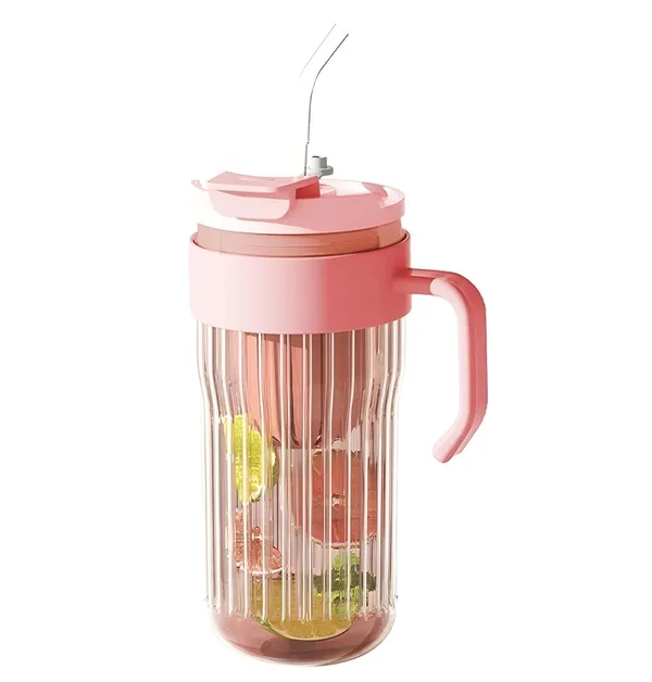 Pack_of_1,_Flutted_Glasses_Tumbler_Mug_with_Infuser_Lid_Straw_and_Handle,_Leak_Proof_2_in_1_Travel_Sipper_Mugs_for_Detox_Water,_Juice_Mocktails_Hot_Cold_Drink_Cup,_550ML,_Pink