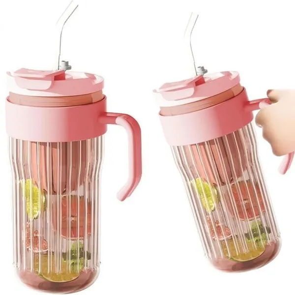 Pack_of_1,_Flutted_Glasses_Tumbler_Mug_with_Infuser_Lid_Straw_and_Handle,_Leak_Proof_2_in_1_Travel_Sipper_Mugs_for_Detox_Water,_Juice_Mocktails_Hot_Cold_Drink_Cup,_550ML,_Pink
