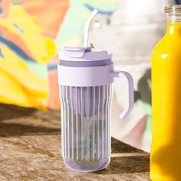 Pack_of_1,_Flutted_Glasses_Tumbler_Mug_with_Infuser_Lid_Straw_and_Handle,_Leak_Proof_2_in_1_Travel_Sipper_Mugs_for_Detox_Water,_Juice_Mocktails_Hot_Cold_Drink_Cup,_550ML,_Purple