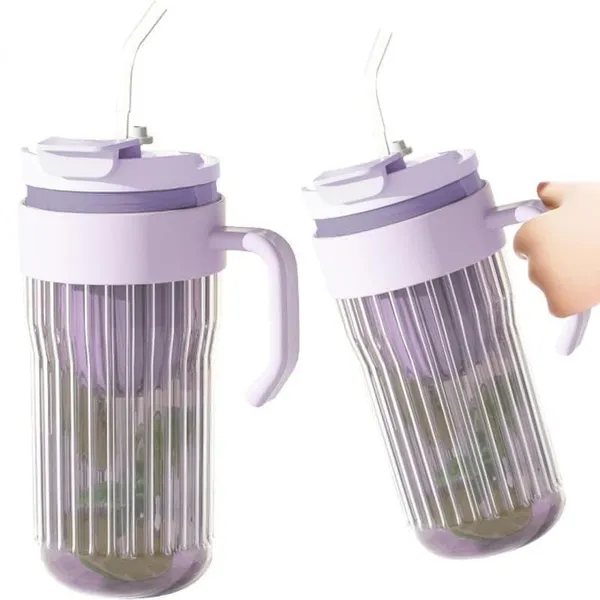 Pack_of_1,_Flutted_Glasses_Tumbler_Mug_with_Infuser_Lid_Straw_and_Handle,_Leak_Proof_2_in_1_Travel_Sipper_Mugs_for_Detox_Water,_Juice_Mocktails_Hot_Cold_Drink_Cup,_550ML,_Purple