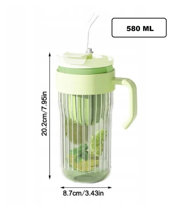 Pack_of_1,_Flutted_Glasses_Tumbler_Mug_with_Infuser_Lid_Straw_and_Handle,_Leak_Proof_2_in_1_Travel_Sipper_Mugs_for_Detox_Water,_Juice_Mocktails_Hot_Cold_Drink_Cup,_550ML,_Green
