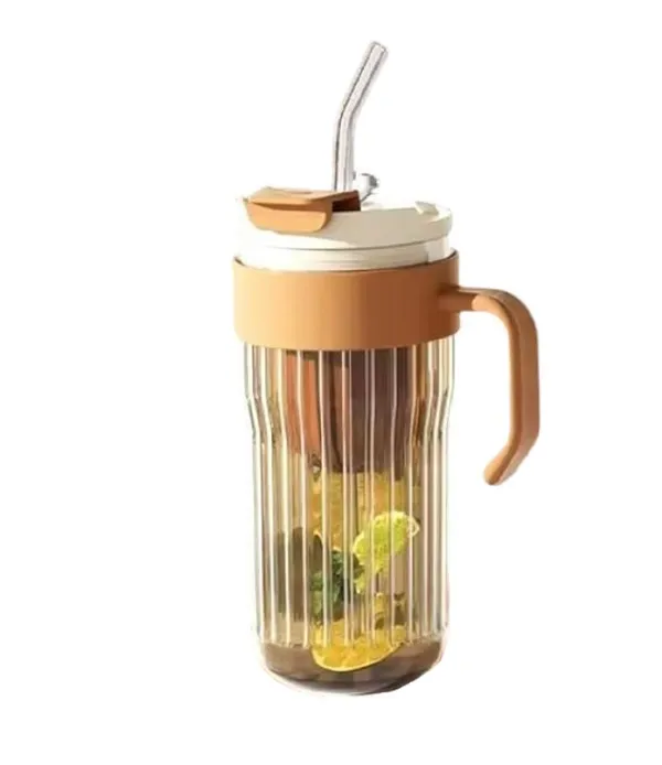 Pack_of_1,_Flutted_Glasses_Tumbler_Mug_with_Infuser_Lid_Straw_and_Handle,_Leak_Proof_2_in_1_Travel_Sipper_Mugs_for_Detox_Water,_Juice_Mocktails_Hot_Cold_Drink_Cup,_550ML,_Brown