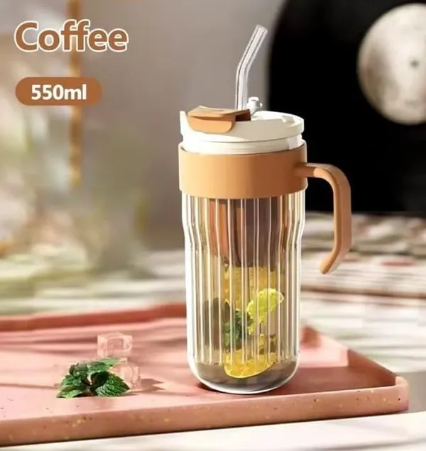 Pack_of_1,_Flutted_Glasses_Tumbler_Mug_with_Infuser_Lid_Straw_and_Handle,_Leak_Proof_2_in_1_Travel_Sipper_Mugs_for_Detox_Water,_Juice_Mocktails_Hot_Cold_Drink_Cup,_550ML,_Brown