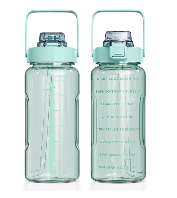 2_Litre_Gym_Sports_Water_Bottle_Leakproof_Motivational_Time_Marking_Fitness_Bottle_with,_Large_Capacity_Gallon_Bottles_with_Straw,_2000_ML,_Blue