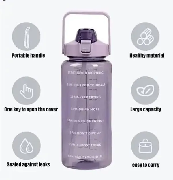 2_Litre_Gym_Sports_Water_Bottle_Leakproof_Motivational_Time_Marking_Fitness_Bottle_with,_Large_Capacity_Gallon_Bottles_with_Straw,_2000_ML,_Purple