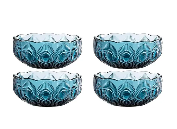 Pack_of_4,_650_ML_Peacock_Feather_Theme_Blue_Colored_Glass_Serving_Salad_Fruit_Vegetable_Noodle_Bowl_Set