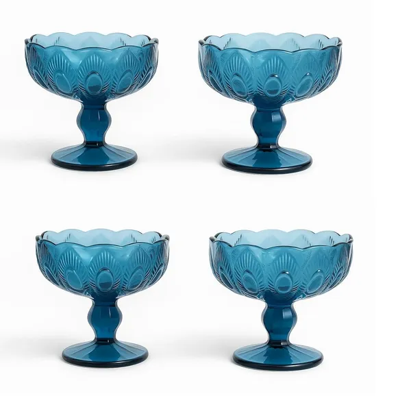 Set_of_4,_Icecream_Bowl_220_ML_Peacock_Feather_Theme_Blue_Colored_Ice-Cream_Serving_Dessert_Cup_Set