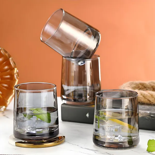 260_ML_Each_Black_Tumbler_Whiskey_Whisky_Glass,_Glassware_for_Wiskey,_Cocktail,_Gift_for_Anniversary,_Wedding,_Housewarming,_Birthday,_4_Pieces