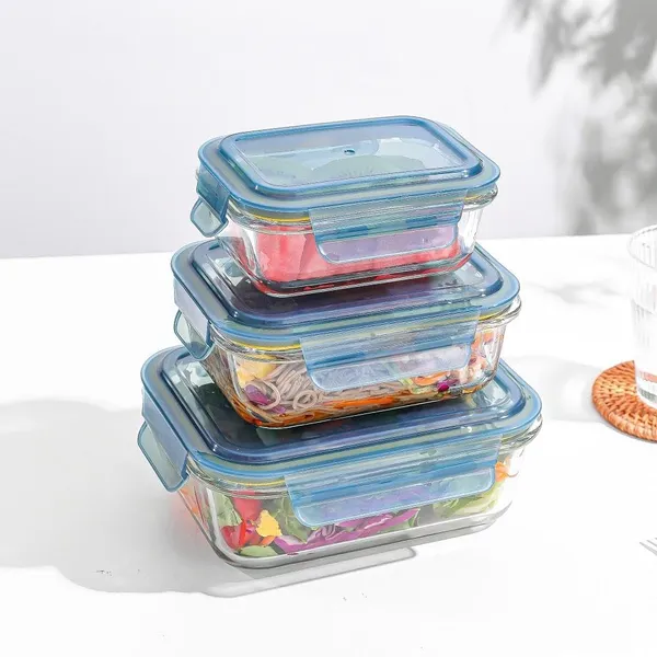 3_Pieces_Set,_400_ML,_640_ML,_1040_ML_Rectangular_Microwave_Oven_Safe_Borosilicate_Glass_Container_with_Airtight_Leakproof_Lid_Freezer_Safe_Bowl,_Blue