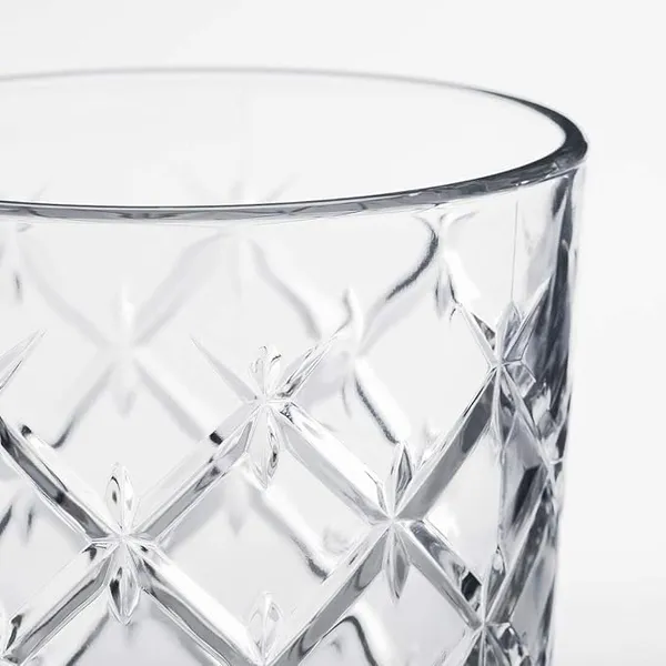 900_ML_Glass_Ice_Bucket_Wine_Cooler_Ice_Buckets_Dimond-Cut_Pattern_with_Steel_Handles_and_Tong_Champagne/Wine_Beer_Cooling_Container,_Transparent