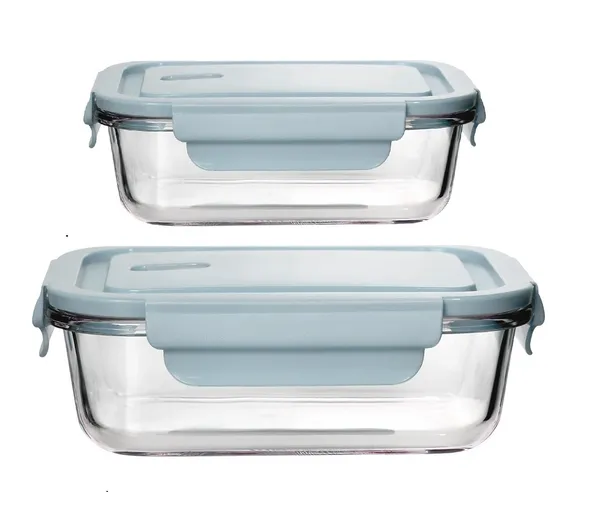 350_ML_&_600_ML_Rectangular_Borosilicate_Glass_Food_Storage_Oven_Safe_Container_Set_with_Air_Vent_Lid_Airtight_Lid_Microwave_Safe_Tiffin_Bowl,_Glass_Reheating_Serving_Bowl,_2_pieces,_Blue
