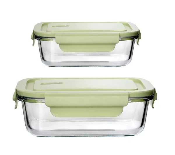 350_ML_&_600_ML_Rectangular_Borosilicate_Glass_Food_Storage_Oven_Safe_Container_Set_with_Air_Vent_Lid_Airtight_Lid_Microwave_Safe_Tiffin_Bowl,_Glass_Reheating_Serving_Bowl,_2_pieces,_Clear
