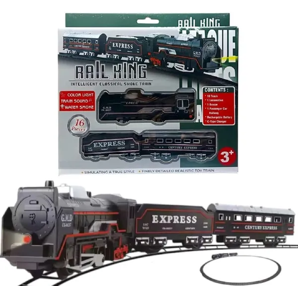 Rechargeable_Rail_King_Smoke_Train_Toy_with_Track_�_Light,_Sound_&_Water_Steam_|_16-Piece_Classic_Locomotive_Set_for_Kids_(3+_Years)