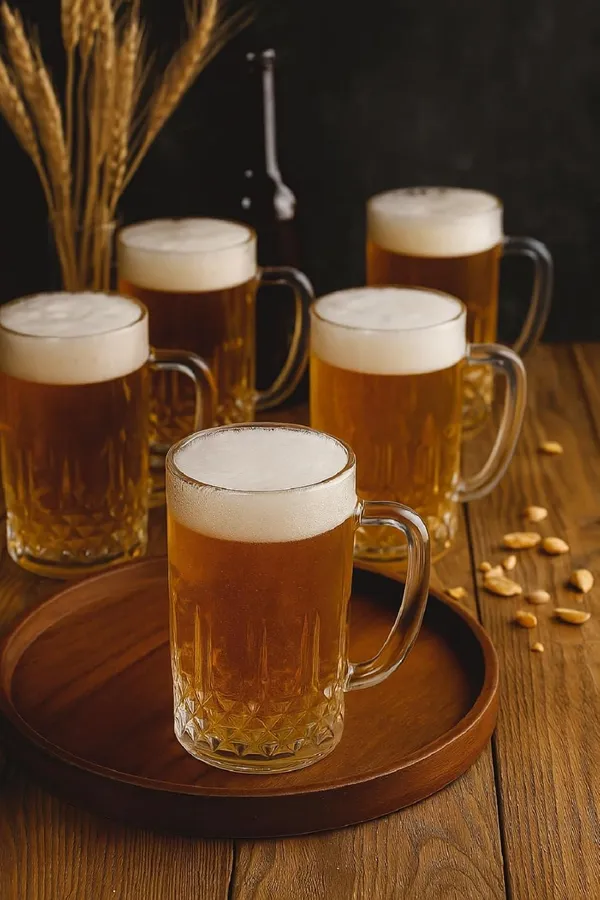 370_ml_Glass_Beer_Mugs_�_Set_of_4_|_Premium_Thick_Base_&_Handle_|_Classic_Cut_Design_|_Glasses_Set_for_Juice,_Cocktails_Ice-Cream_Faluda_|_Ideal_for_Parties,_Bar_&_Gifting