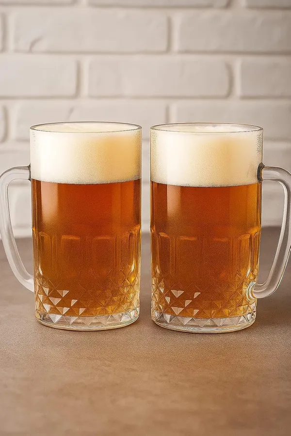 370_ml_Glass_Beer_Mugs_�_Set_of_2_|_Premium_Thick_Base_&_Handle_|_Classic_Cut_Design_|_Glasses_Set_for_Juice,_Cocktails_Ice-Cream_Faluda_|_Ideal_for_Parties,_Bar_&_Gifting