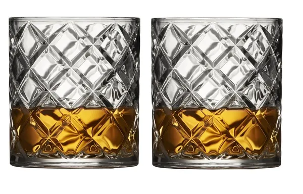 340_ML_Premium_Whiskey_Glass_Set_of_2_|_Crystal_Cut_Design_Crosshatch_Pattern_|_Ideal_for_Scotch,_Bourbon,_Whisky,_Cocktails_&_Barware