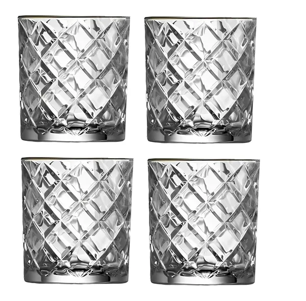 340_ML_Premium_Whiskey_Glass_Set_of_4_|_Crystal_Cut_Design_Crosshatch_Pattern_|_Ideal_for_Scotch,_Bourbon,_Whisky,_Cocktails_&_Barware