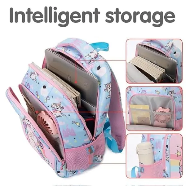 Unicorn_Thene_School_Bag_for_Girls_|_Cute_Kids_Backpack_with_Unicorn_Print_|_Lightweight_&_Spacious_Backpack_for_Children_�_Pink_&_Blue