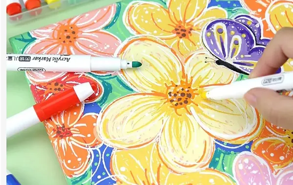 24_PCS_Acrylic_Marker_Pen_Set_�_Multi-Surface_Waterproof_Paint_Pens_for_Rock,_Wood,_Glass,_Canvas,_Fabric,_DIY_Crafts,_Shoes_&_More_�_Vibrant_Colors,_DIY_Crafts_Art_Supplies