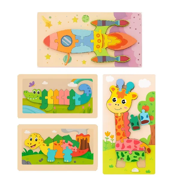 Pack_of_4,_Colorful_Montessori_Wooden_3D_Jigsaw_Puzzle_Educational_Gift_Toys_for_Toddler_Kids_Boys_and_Girls,_Multicolor