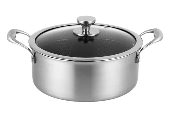 3_Ltrs_Stainless_Steel_Stockpot_with_Glass_Lid,_Non_Stick_Honeycomb_Carving,_Induction_Soup_Pot_Pan_Compatible_with_All_Cooktops,_Dishwasher_&_Oven_Safe,_22_CM