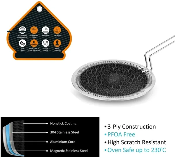 Stainless_Steel_Triply_Roti_Tawa_28cm_Non_Stick_Induction_&_Gas_Stove_Tava_Pan_with_Honeycomb_Even_Heat_Distribution_Technology