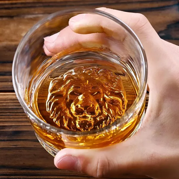 310_ML_Whiskey_Glasses,_Lion_Engraved_Thick_Bottom,_Glasses_for_Whisky,_Gin,_Vodka,_Cocktail_Glasses,_Whisky_Gift,_Suitable_for_use_in_Bars,_Parties_and_Homes