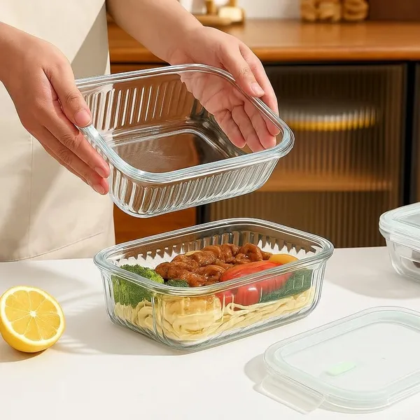 2_Pieces,_600_ML_Rectangular_Striped_Fluted_Microwave_Safe_Borosilicate_Glass_Containers_Leak-Proof_Snap_Locking_Freezer_Safe_Bowl,_Transparent