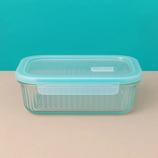 600_ML_Rectangular_Striped_Fluted_Microwave_Safe_Borosilicate_Glass_Containers_Leak-Proof_Snap_Locking_Freezer_Safe_Bowl,_Transparent